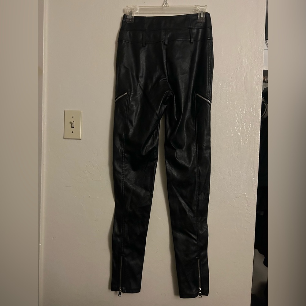 Black Leather Pants- Tiger Mist - Picture 2 of 2